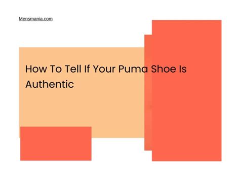 how to tell if puma shoes are real